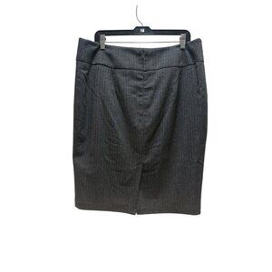 Mossimo Stretch Womens Gray Herringbone Pencil Skirt Size 16 Side Zip